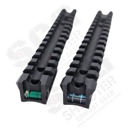 Maple Leaf CNC scope rail mount with bubble level For VSR10 (Green /Blue)