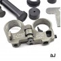 BJTAC LT Style Stainless Steel Folding stock adapter set for MWS M4 (Grey)