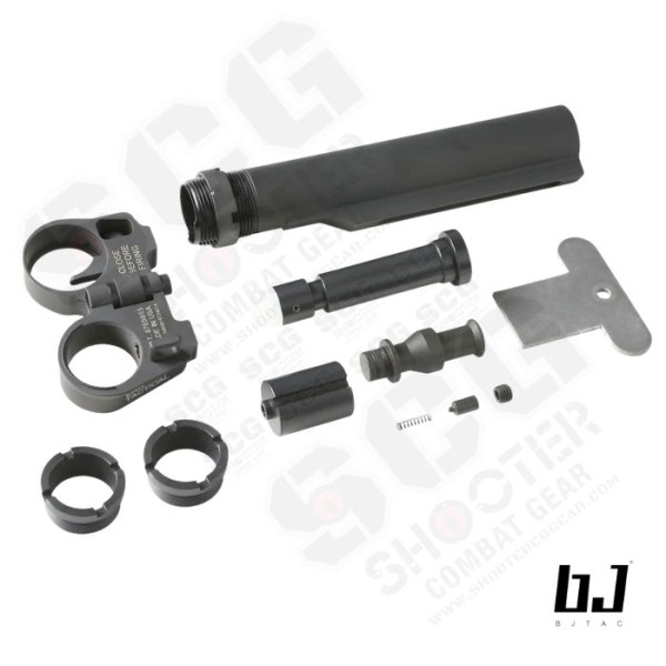 BJTAC LT Style Stainless Steel Folding stock adapter set for MWS M4