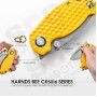 HARNDS BEE Folding Knives- Yellow-Stonewash