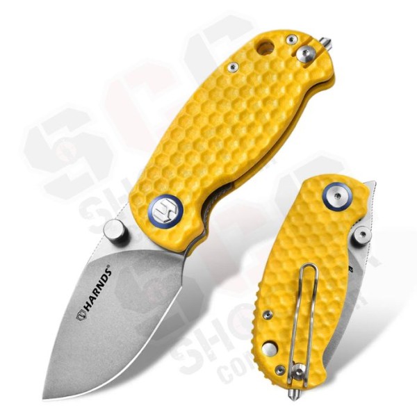 HARNDS BEE Folding Knives- Yellow-Stonewash HARNDS BEE Folding Knives- Yellow-Stonewash