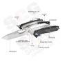 HARNDS Alcor Folding Knives- Black-Satin