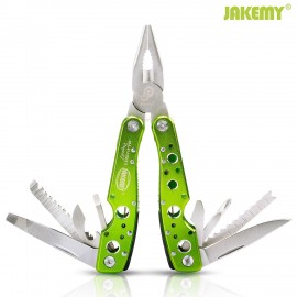 JAKEMY JAKEMY JM-PJ1003 9-in-1 Multi-Tool Folding Pliers w/Case (Green)