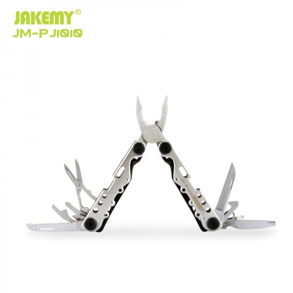 JAKEMY JAKEMY JM-PJ1010 10-in-1 Multi-Tool Folding Pliers w/Case 